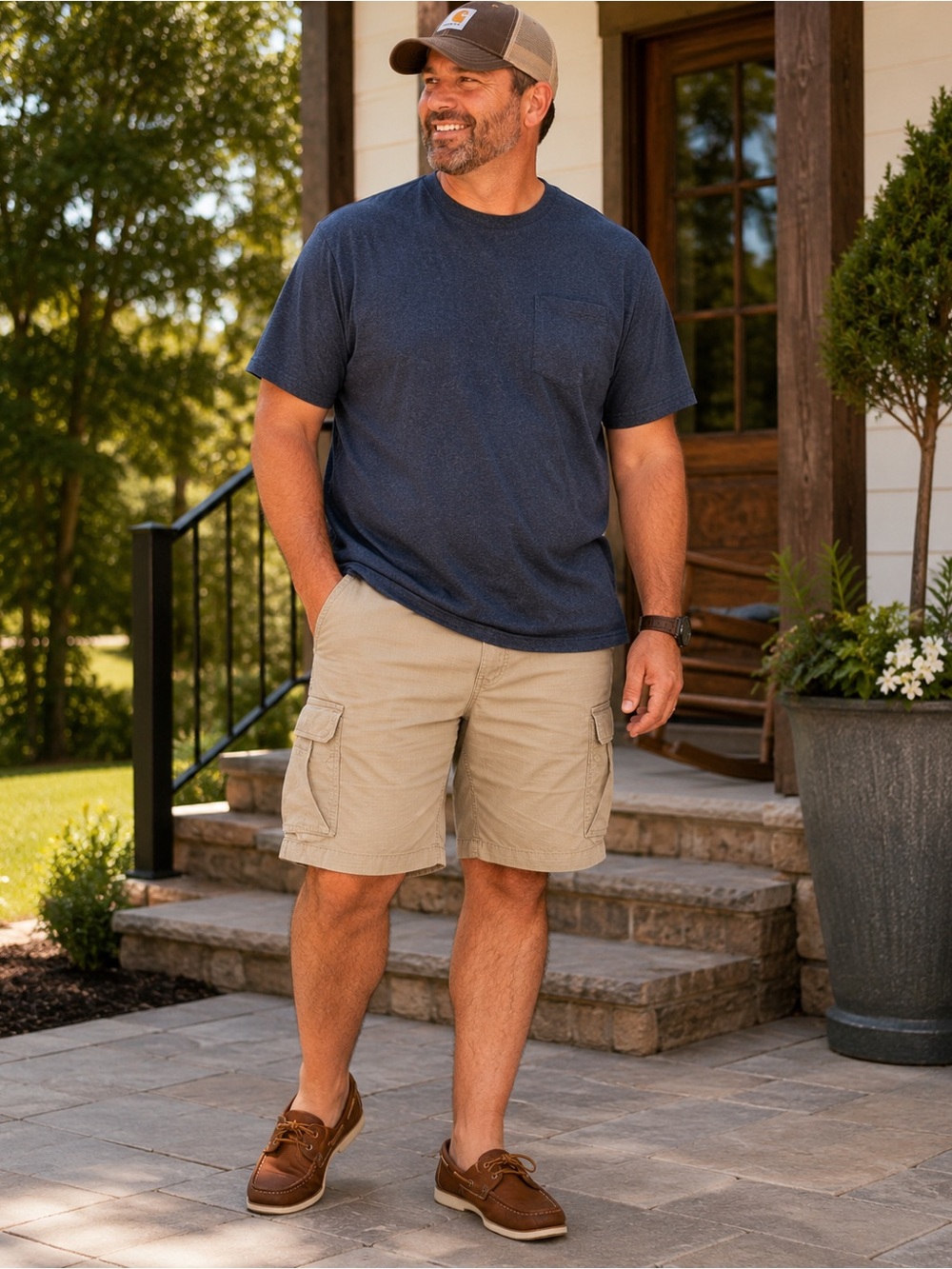 Carhartt Force Ripstop Cargo Work Shorts Men's 44 Relaxed Fit‎ Khaki Utility